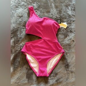 NWT Michael Kors Pink One Piece Swimsuit Size 12